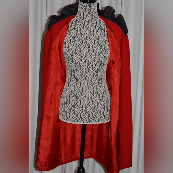 Vintage Red & Black Wool Dress by Genny ( Italy 1990s - Picture 7 of 9
